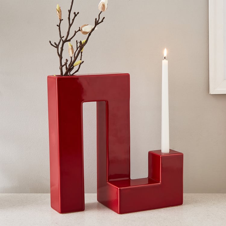 Thames Aero Dolomite Vase with Candle Holder