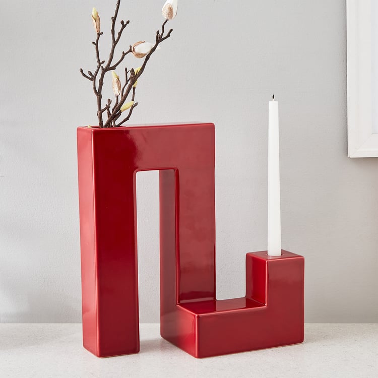 Thames Aero Dolomite Vase with Candle Holder