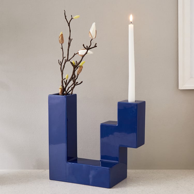 Thames Aero Dolomite Vase with Candle Holder