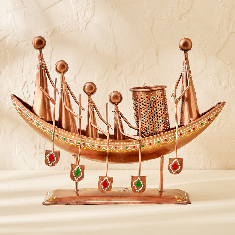 Corsica Metal Musician Boat Pen Stand