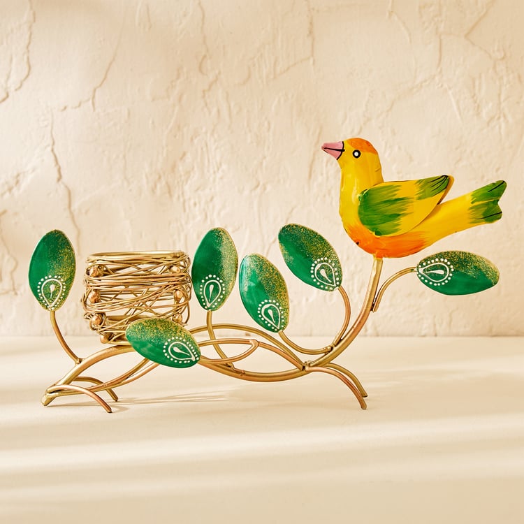 Corsica Metal Bird Nest T-Light Holder