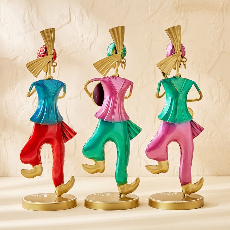 Corsica Set of 3 Metal Dancing Doll Figurines