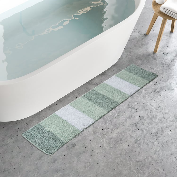 Pristine Melange Stripes Bath Runner - 130x45cm