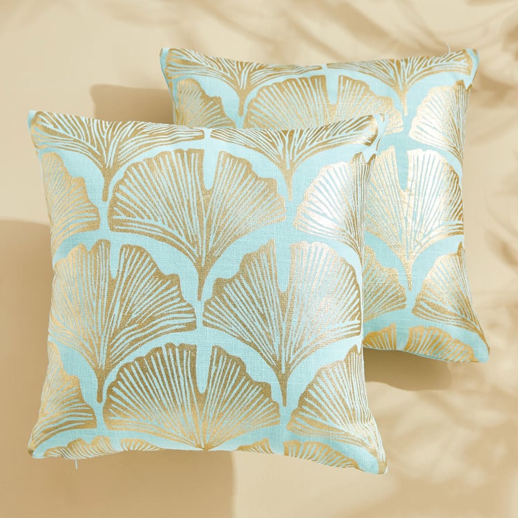 Celestial Set of 2 Foil Print Cushion Covers - 40x40cm