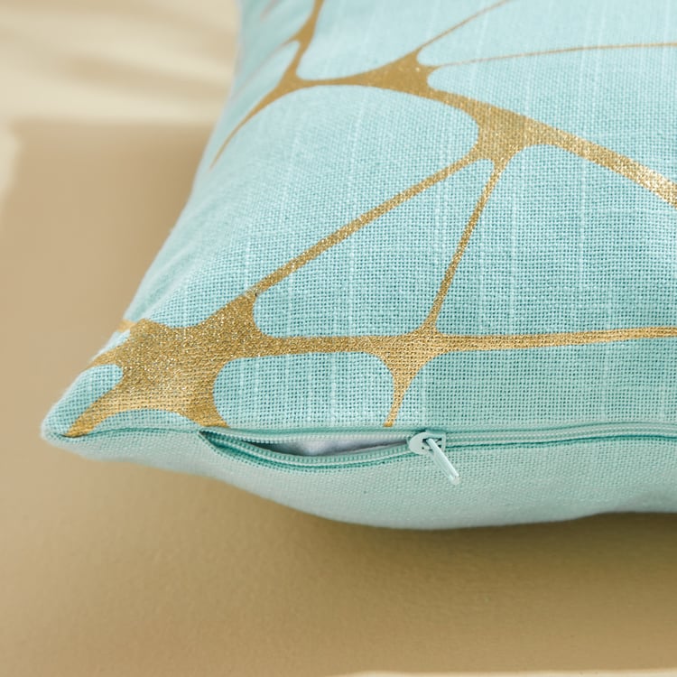 Celestial Set of 2 Geometric Foil Print Cushion Covers - 40x40cm