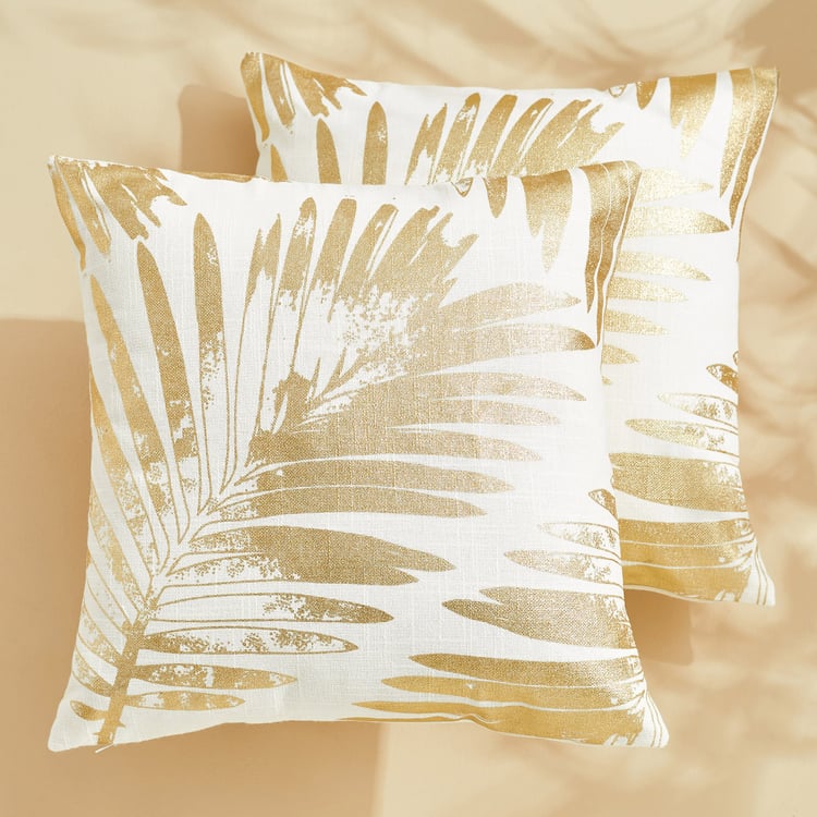 Celestial Set of 2 Foil Print Cushion Covers - 40x40cm