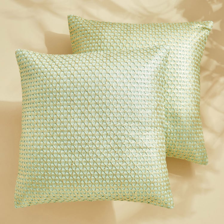 Celestial Set of 2 Foil Print Cushion Covers - 40x40cm