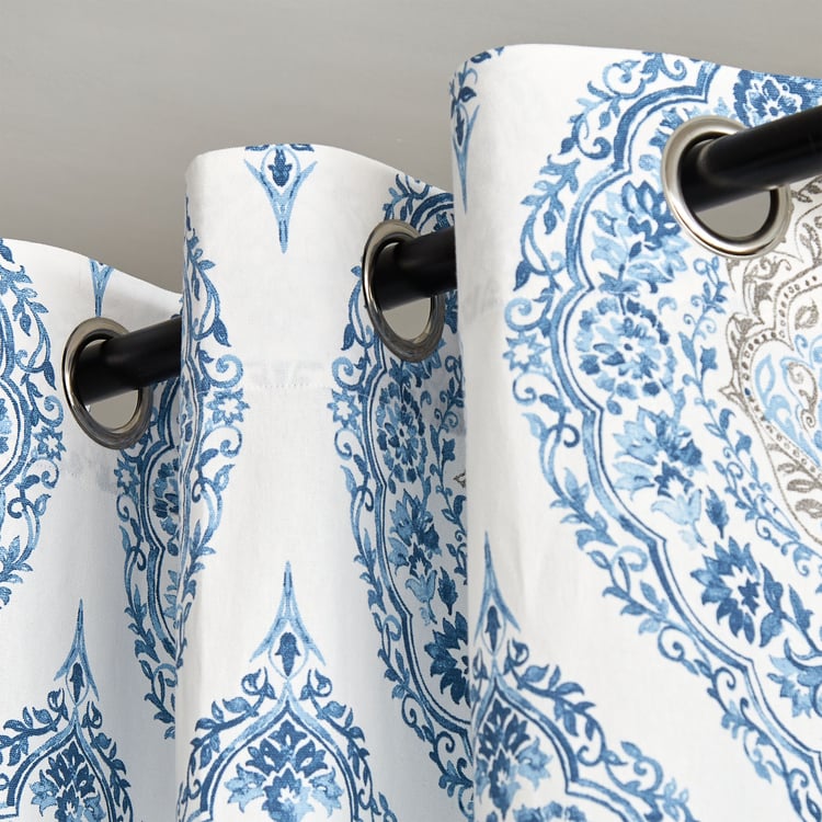 Saddle Husk Set of 2 Printed Light-Filtering Door Curtains