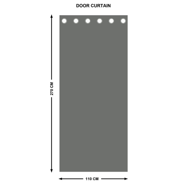 Saddle Sorbet Set of 2 Printed Light-Filtering Door Curtains - 7ft