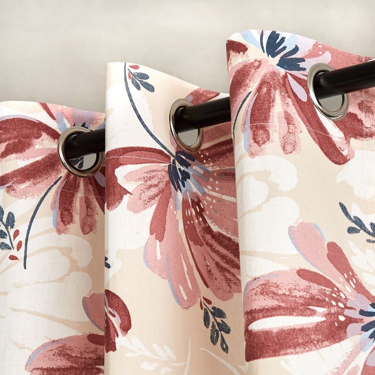 Saddle Sorbet Set of 2 Printed Light-Filtering Door Curtains - 7ft
