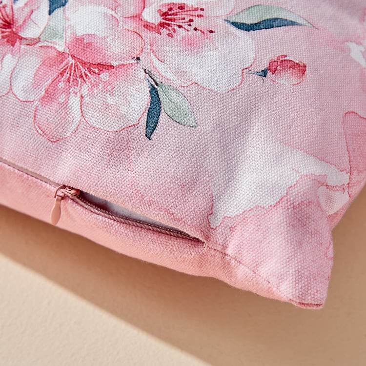 Splendid Senorita Sakura Floral Print Filled Cushion - 40x40cm