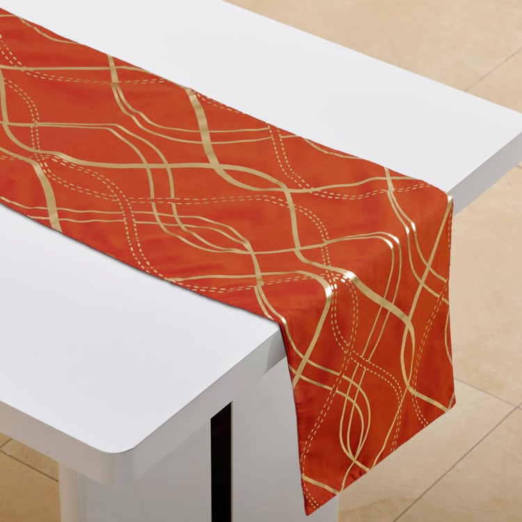 Corsica Gleam Foil Print Table Runner