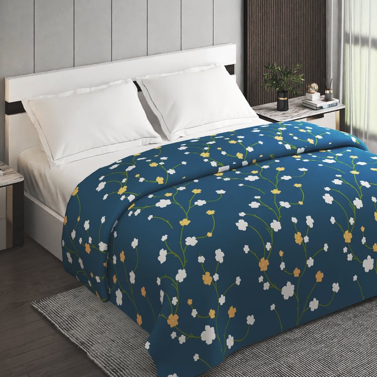 Corsica Gulmohar Floral Print Double Comforter