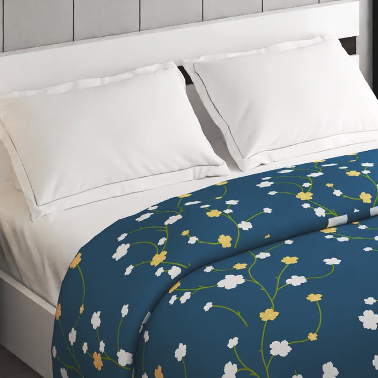 Corsica Gulmohar Floral Print Double Comforter