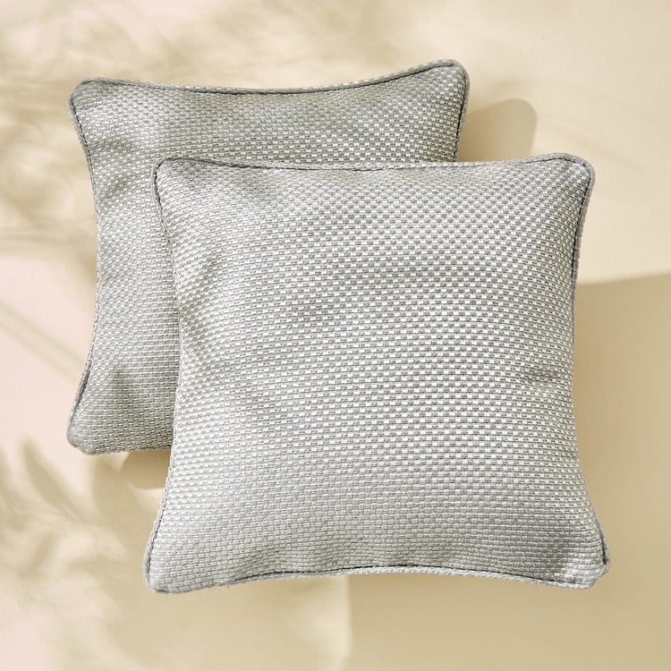 Corsica Petrous Pale Set of 2 Woven Cushion Cover - 40x40cm