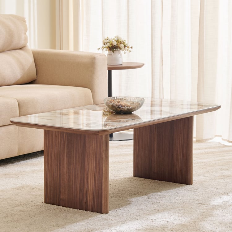 Regent Ceramic Top Coffee Table - Beige