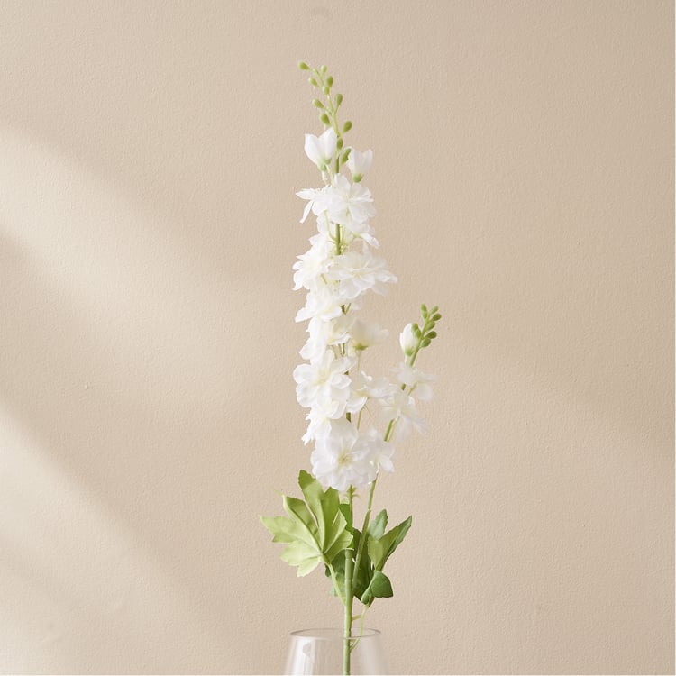 Festoon Ivory Artificial Delphinium Flower Stick - 82cm