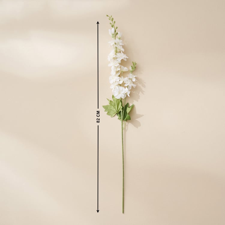 Festoon Ivory Artificial Delphinium Flower Stick - 82cm