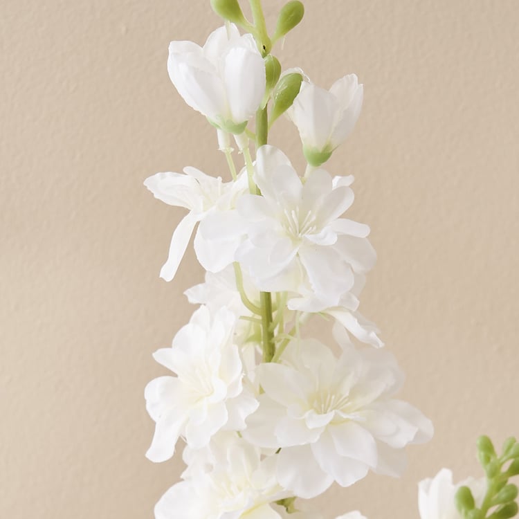 Festoon Ivory Artificial Delphinium Flower Stick - 82cm