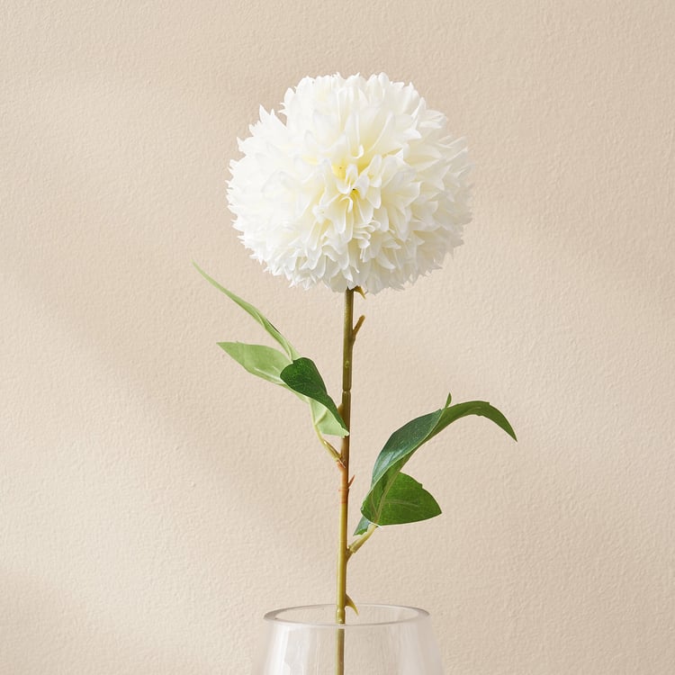 Festoon Ivory Artificial Chrysanthemum Flower Stick - 63cm