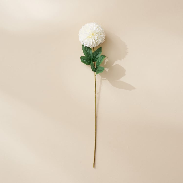 Festoon Ivory Artificial Chrysanthemum Flower Stick - 63cm