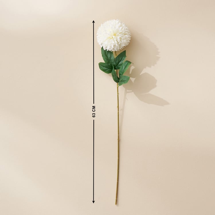 Festoon Ivory Artificial Chrysanthemum Flower Stick - 63cm