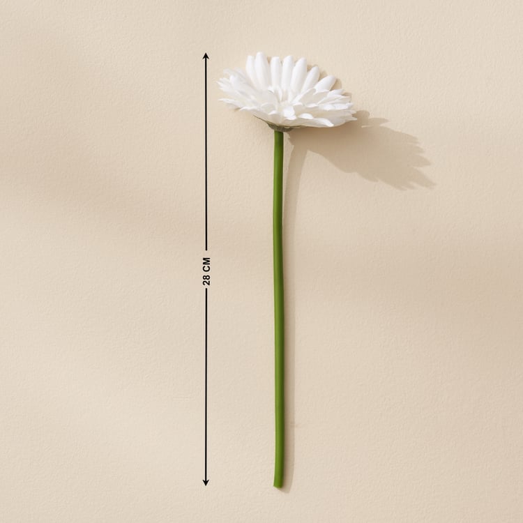 Festoon Ivory Artificial Gerbera Flower Stick - 28cm