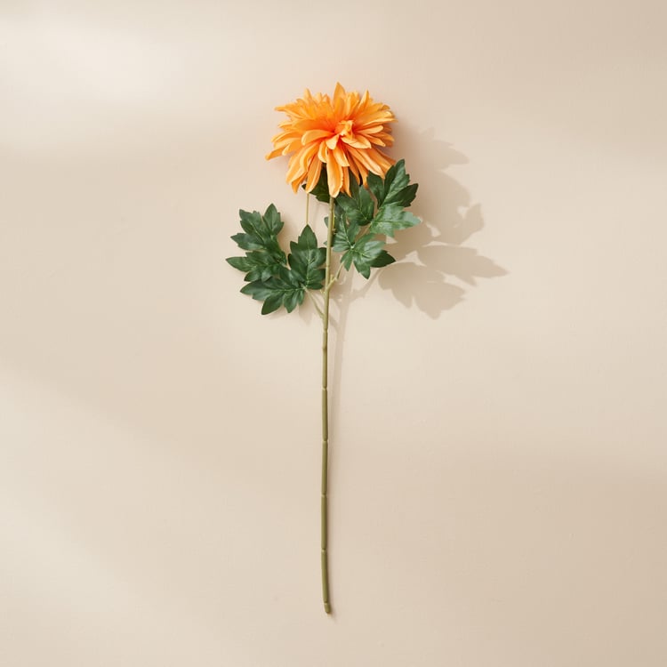 Festoon Ochre Artificial Dahlia Flower Stick - 65cm