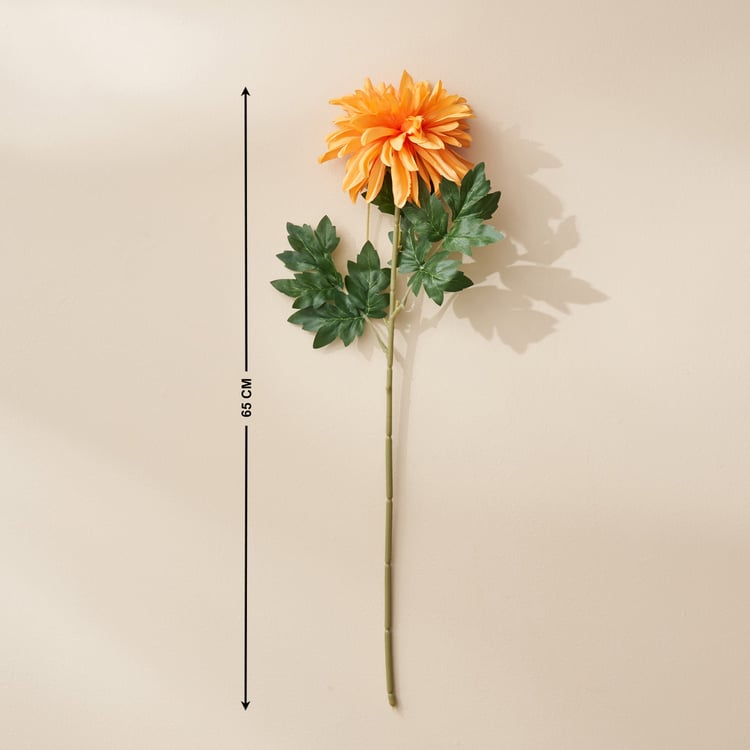 Festoon Ochre Artificial Dahlia Flower Stick - 65cm