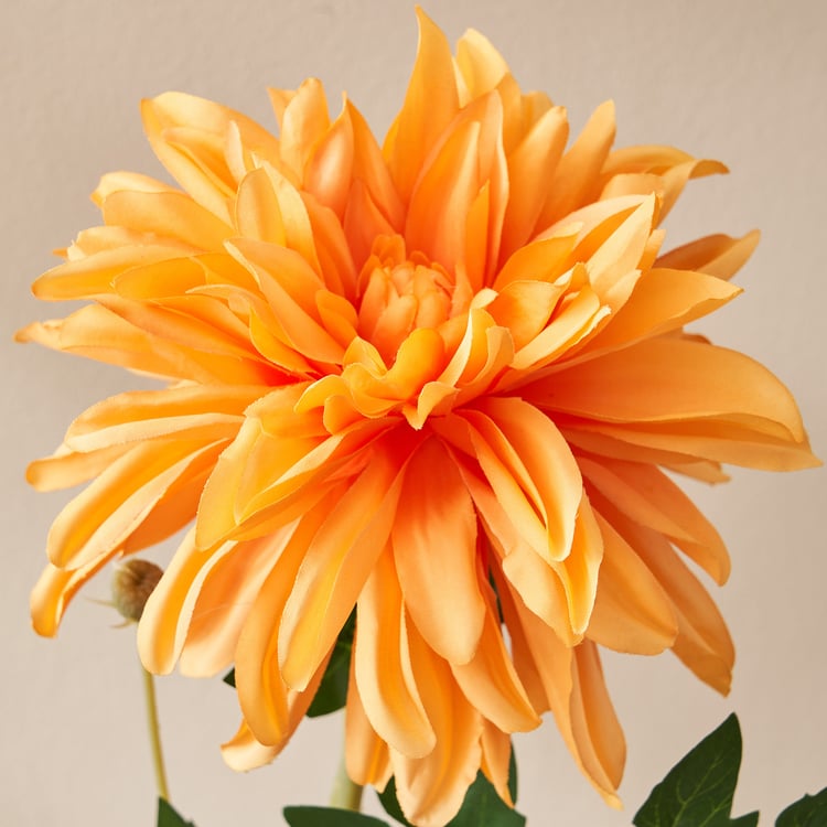 Festoon Ochre Artificial Dahlia Flower Stick - 65cm