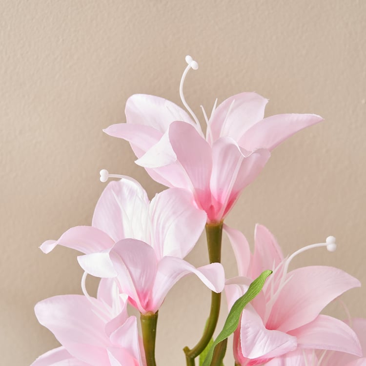 Festoon Shelly Artificial Japanese Lily Flower Stick - 70cm