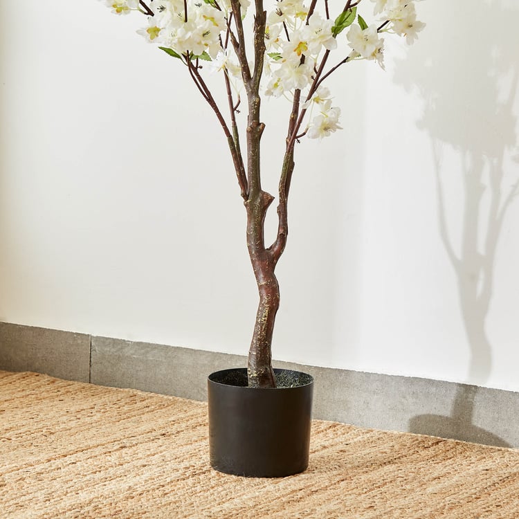 Gardenia Prunus Artificial Peach Blossom Tree in Pot