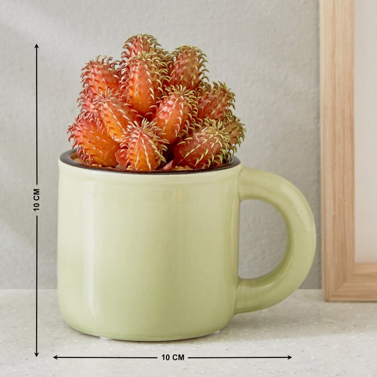 Gloria Palm Artificial Succulent in Ceramic Mug