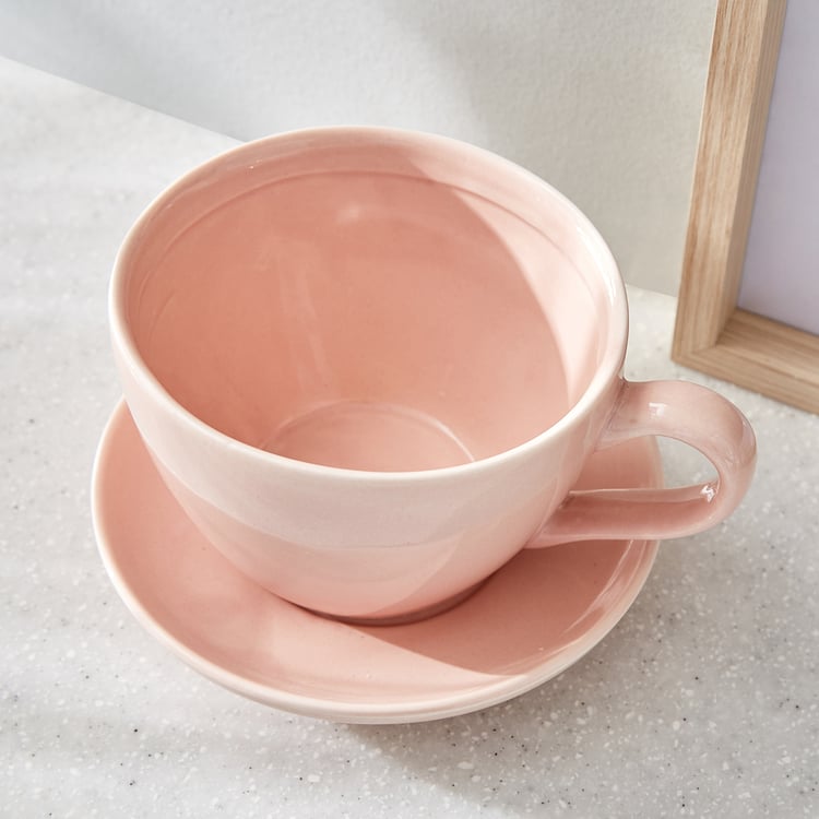 Gloria Chalice Ceramic Cup and Saucer Planter