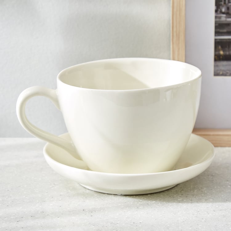 Gloria Chalice Ceramic Cup and Saucer Planter