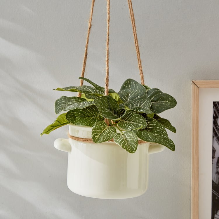 Gloria Swing Ceramic Hanging Planter