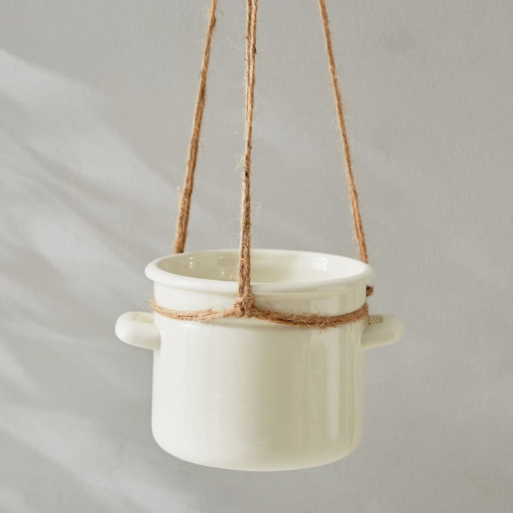 Gloria Swing Ceramic Hanging Planter