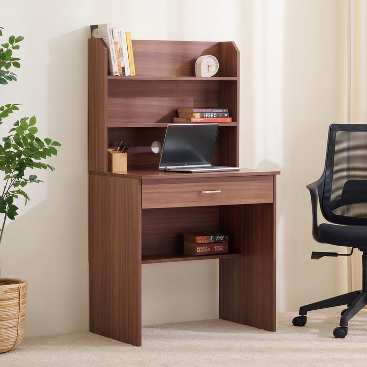 Helios Alton Study Desk with Hutch and Drawer