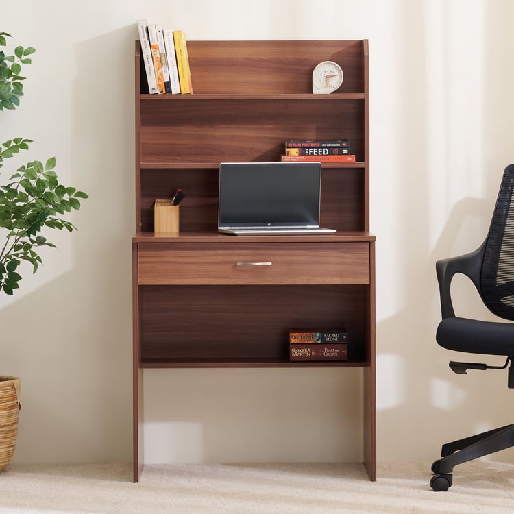 Helios Alton Study Desk with Hutch and Drawer