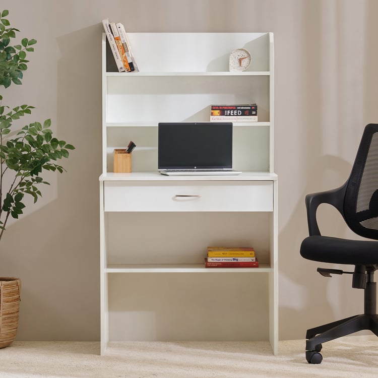 Helios Alton Study Desk with Hutch and Drawer