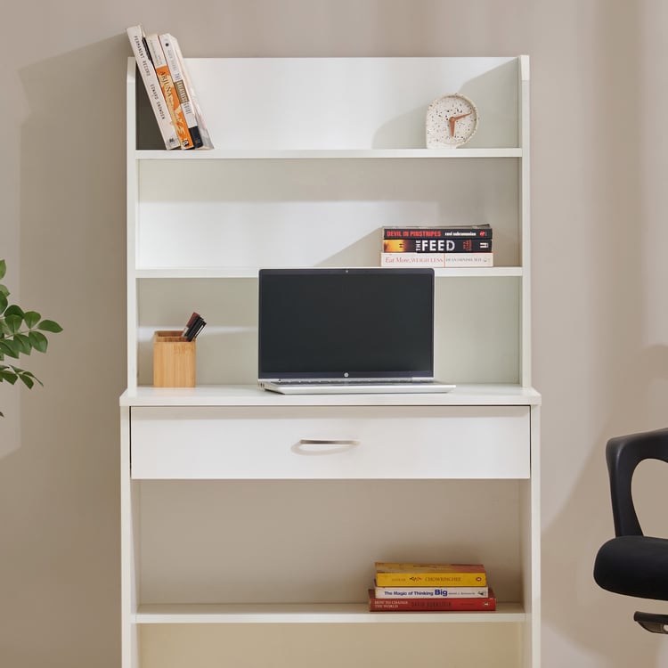 Helios Alton Study Desk with Hutch and Drawer