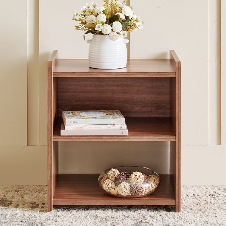 Helios Alton Arvis Bedside Table with Drawer - Walnut