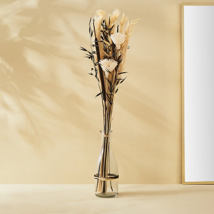 Blanco Blake Dried Flower Arrangement in Glass Vase