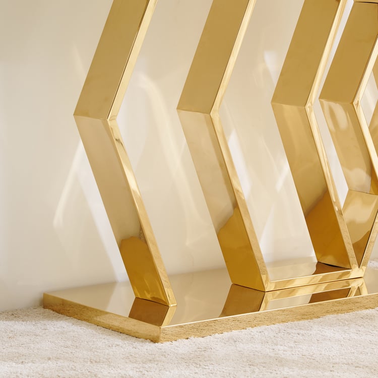 Arata Metal Console Table - Gold