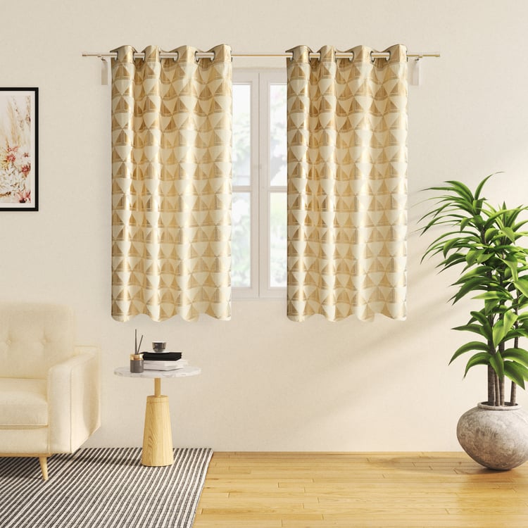 Anderson Cashmere Set of 2 Foil Print Light Filtering Window Curtains