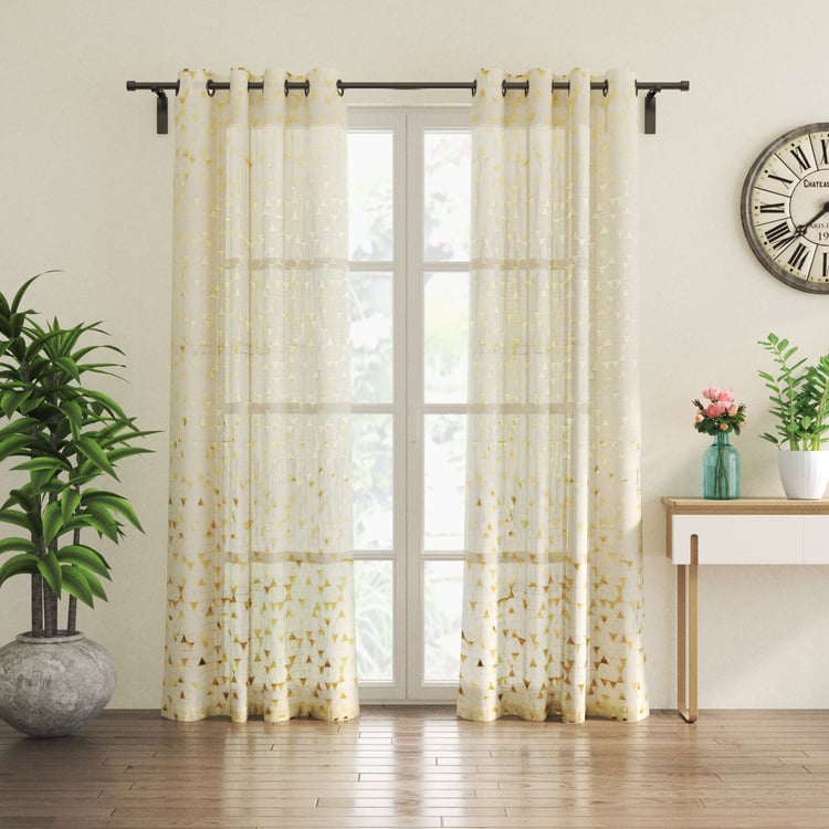 Anderson Mayfly Set of 2 Foil Print Light-Filtering Door Curtains