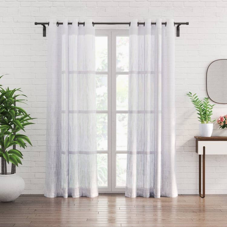 Anderson Tanin Set of 2 Foil Print Light-Filtering Door Curtains