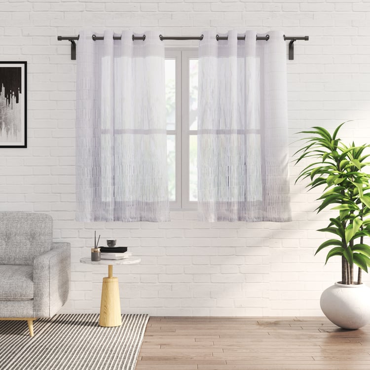 Anderson Tanin Set of 2 Foil Print Light Filtering Window Curtains