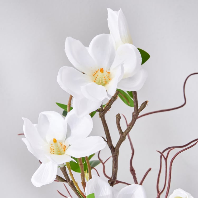 Mont Blanc Artificial Orchids in Ceramic Vase