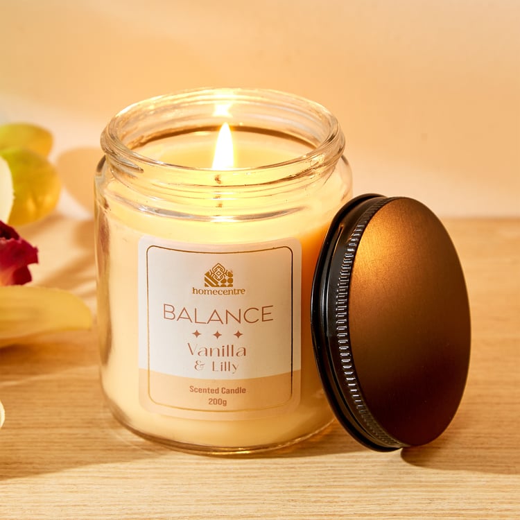 Adora Balance Vanilla and Lilly Scented Jar Candle